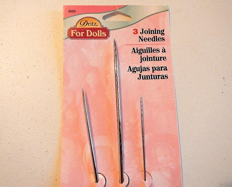 Joining Needles For Dolls by Dritz Set of Three image 1