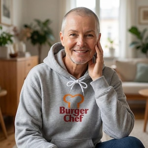 Burger Chef Hoodie - Retro Fast Food Restaurant Sweatshirt - Classic American Burger Chain - Indianapolis