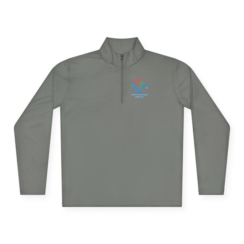 Enron Accounting & Audit Team Logo Quarter-Zip Pullover - Satirical Corporate History image 4