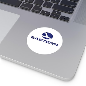 Witte vinylsticker met vintage logo van Eastern Air Lines - sticker klassieke luchtvaartmaatschappij