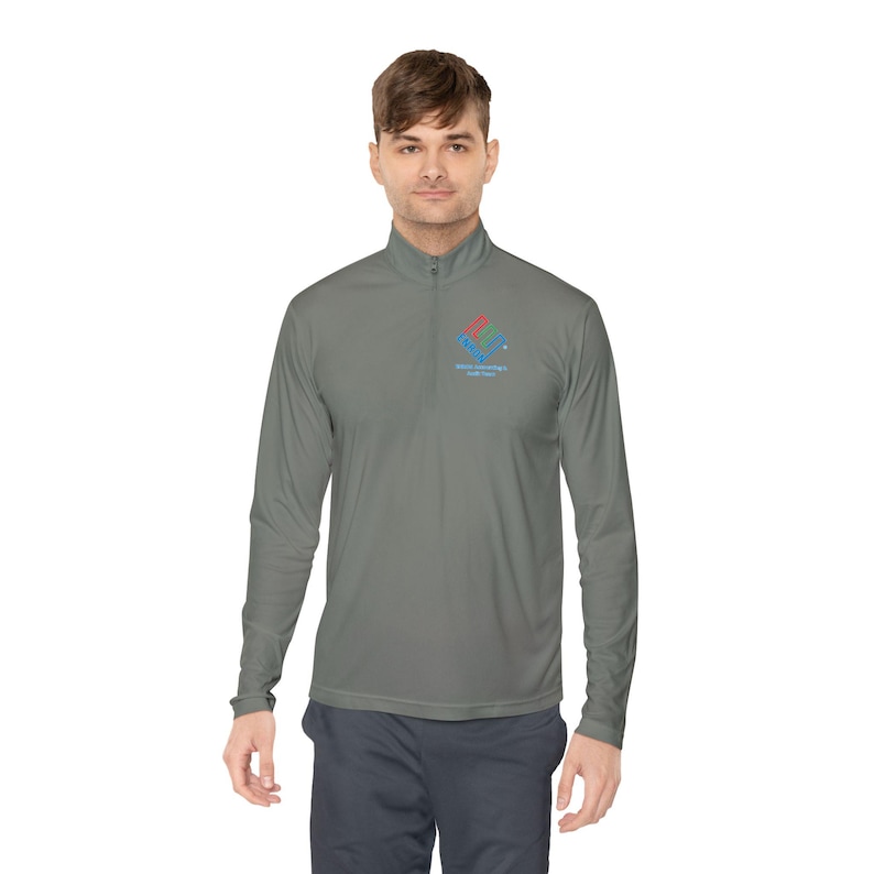 Enron Accounting & Audit Team Logo Quarter-Zip Pullover - Satirical Corporate History image 1