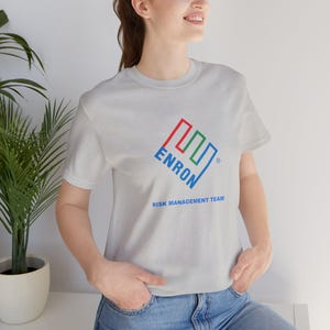 Enron Risk Management Team Vintage Logo Shirt - Bold Controls Classic image 1