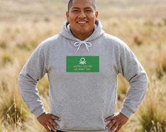 United Colors of Benetton 90s Vintage Logo Hoodie Retro Streetwear Sweatshirt