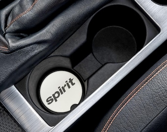 Porta-copos de carro em pedra-sabão com o logotipo retrô da Spirit Airlines - Porta-copos vintage para carro, acessório de presente nostálgico de viagem da companhia aérea de baixo custo.