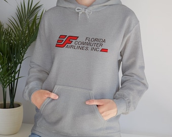 Florida Commuter Airlines Vintage Logo Hoodie – Retro West Palm Beach Aviation Sweatshirt