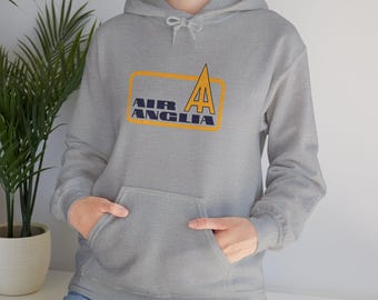 Air Anglia Retro Logo Hoodie: Vintage Aviation Apparel, Norwich Carrier Nostalgia