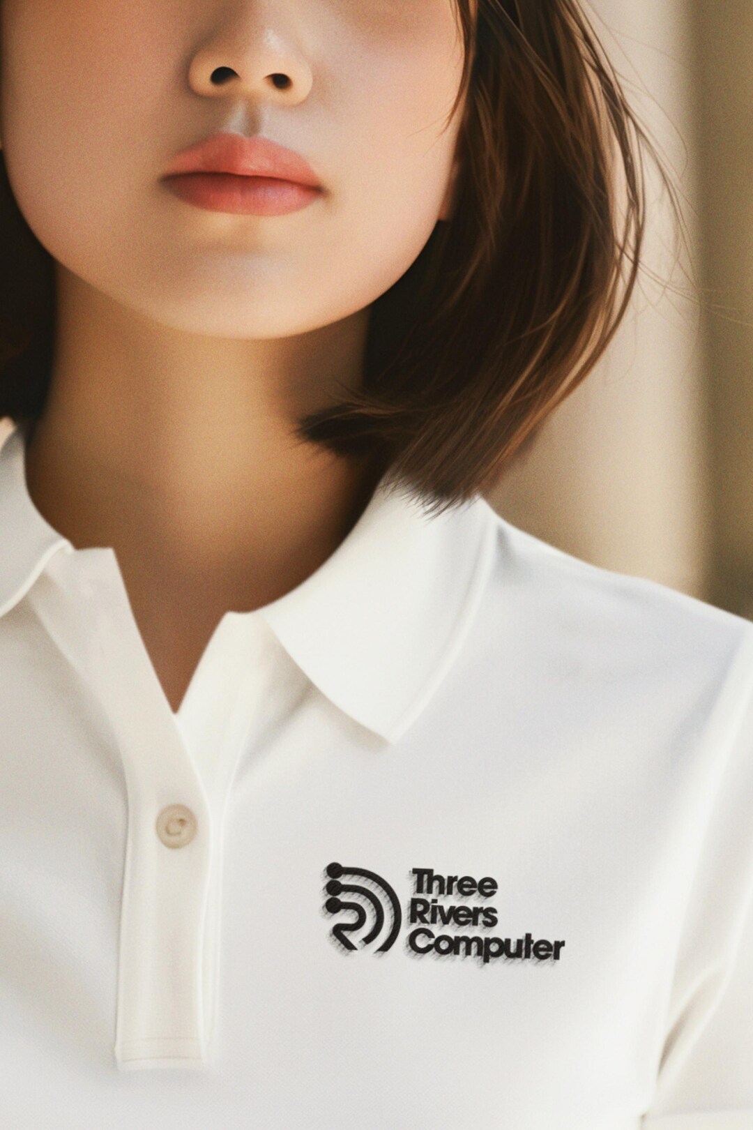 Three Rivers Tech Three Rivers Computer Corporation Vintage Logo Polo Shirt - Retro Tech ...