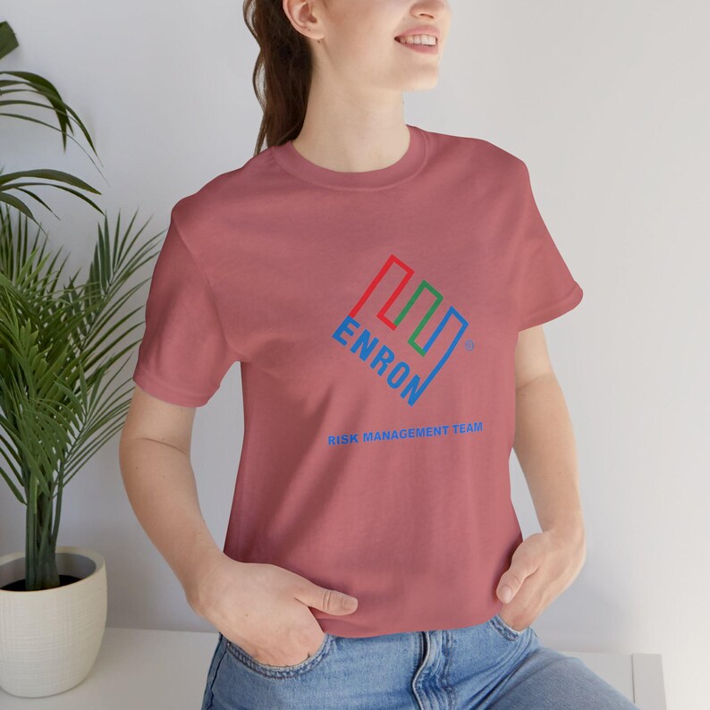 Enron Risk Management Team Vintage Logo Shirt - Bold Controls Classic image 4