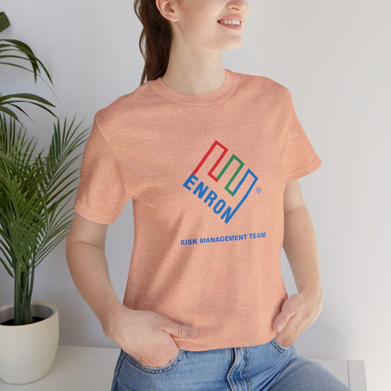 Enron Risk Management Team Vintage Logo Shirt - Bold Controls Classic image 8