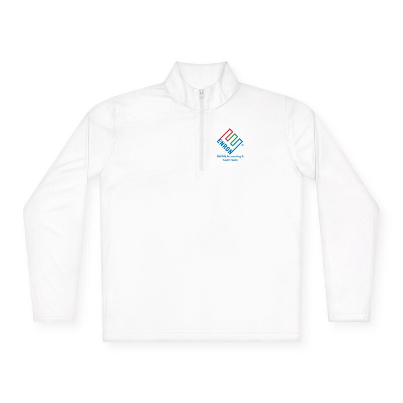 Enron Accounting & Audit Team Logo Quarter-Zip Pullover - Satirical Corporate History image 8