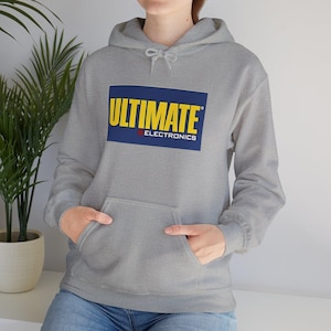 Ultimate Electronics Vintage Logo Hoodie - Classic Consumer Electronics Nostalgia