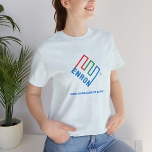 Enron Risk Management Team Vintage Logo Shirt - Bold Controls Classic image 12
