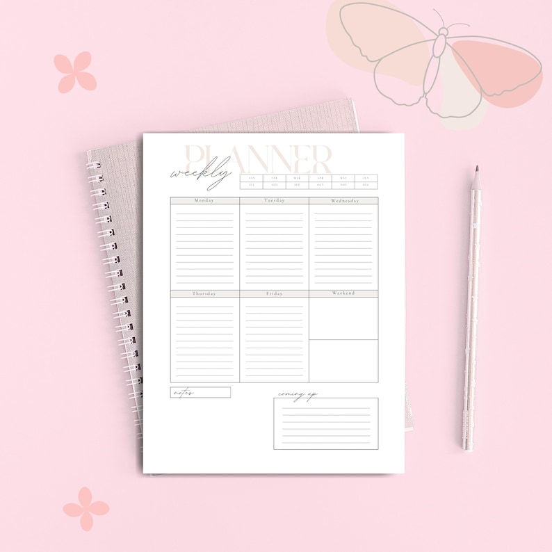 2026 Busy Mom Family Planner Printable, Monthly Calendar, Weekly