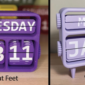 Calendario perpetuo da scrivania stampato in 3D – Decorazione per ufficio con colori personalizzati immagine 2