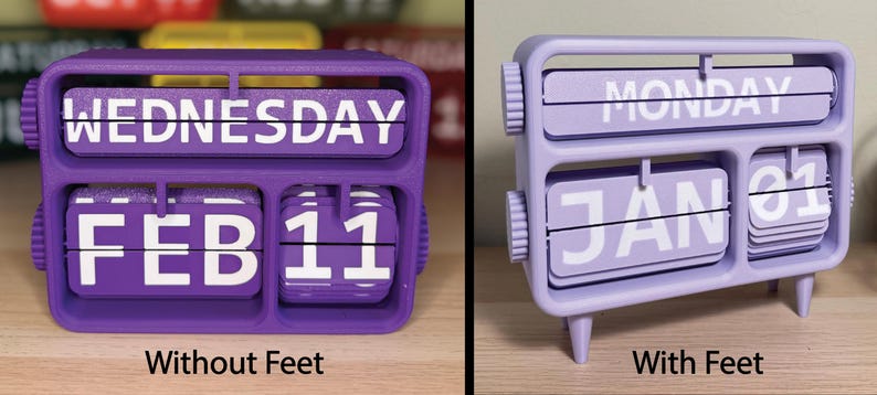 Calendario perpetuo da scrivania stampato in 3D – Decorazione per ufficio con colori personalizzati immagine 2