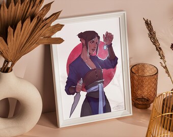Ryia - Original Character Rogue Elf Print