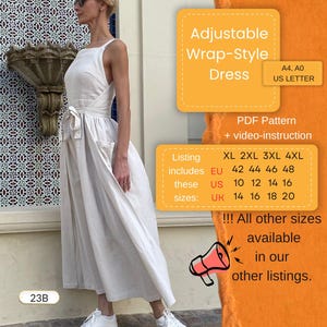 Robe portefeuille ajustable | Robe minimaliste convertible | Ajustement personnalisé | Pointures 42-48