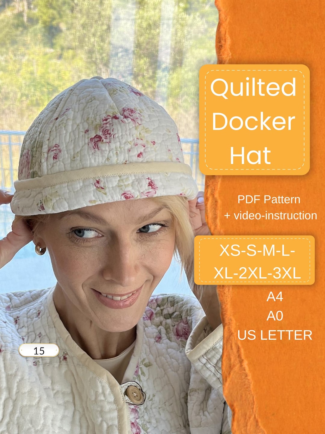 Docker Cap Pattern Docker Hat Sewing Pattern | Unisex Sailor Cap (PDF Pattern) - Etsy