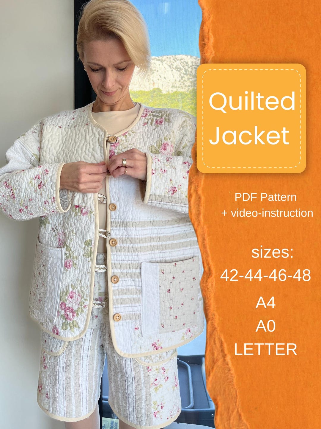 Quilted Jacket Pattern PDF | Sewing Pattern | Women’s Jacket | 42–48 - Etsy
