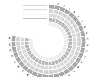 Minimalist Habit Tracker Printable | Monthly Circular Habit Tracker | Digital Download ...