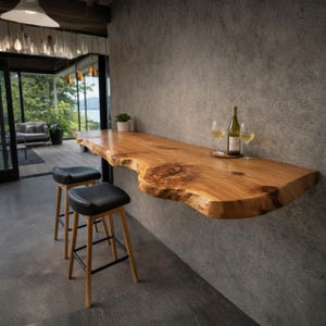 Rustic Live Edge Stool Rustic Live Edge TV Stand - Handmade Solid Wood TV Console - Live Edge ...