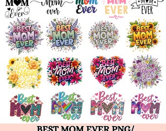 Paquete de imágenes prediseñadas PNG de la mejor mamá del mundo, Día de la Madre, PNG, Mamá floral, Lazo coqueto, Cuida tu maternidad, Mamá a cuadros, Camisa sarcástica de vida de mamá