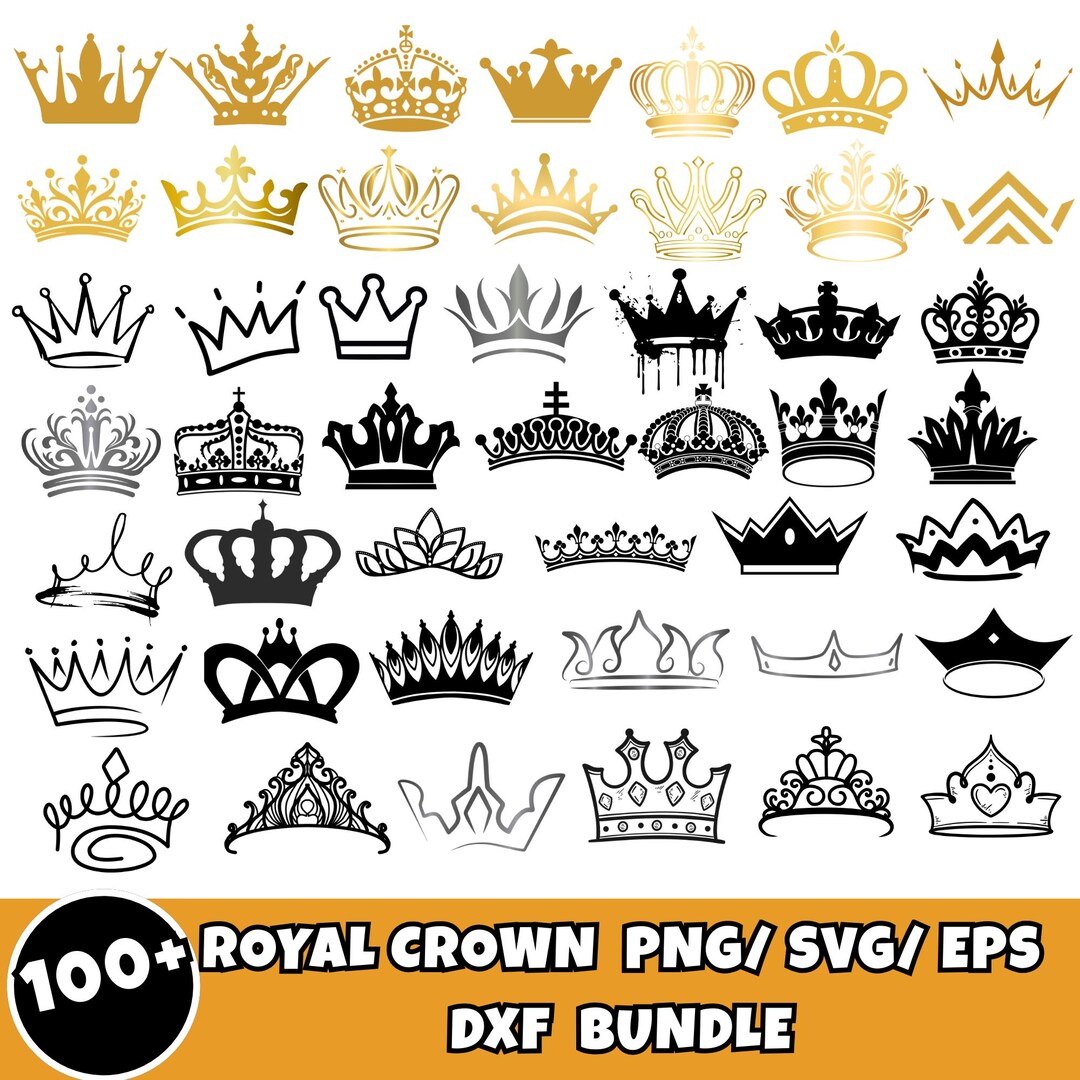 Royal Crown SVG Bundle, King Crown SVG, Queen Crown Svg Png,crown ...