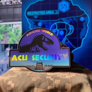 Jurassic World ACU security sticker