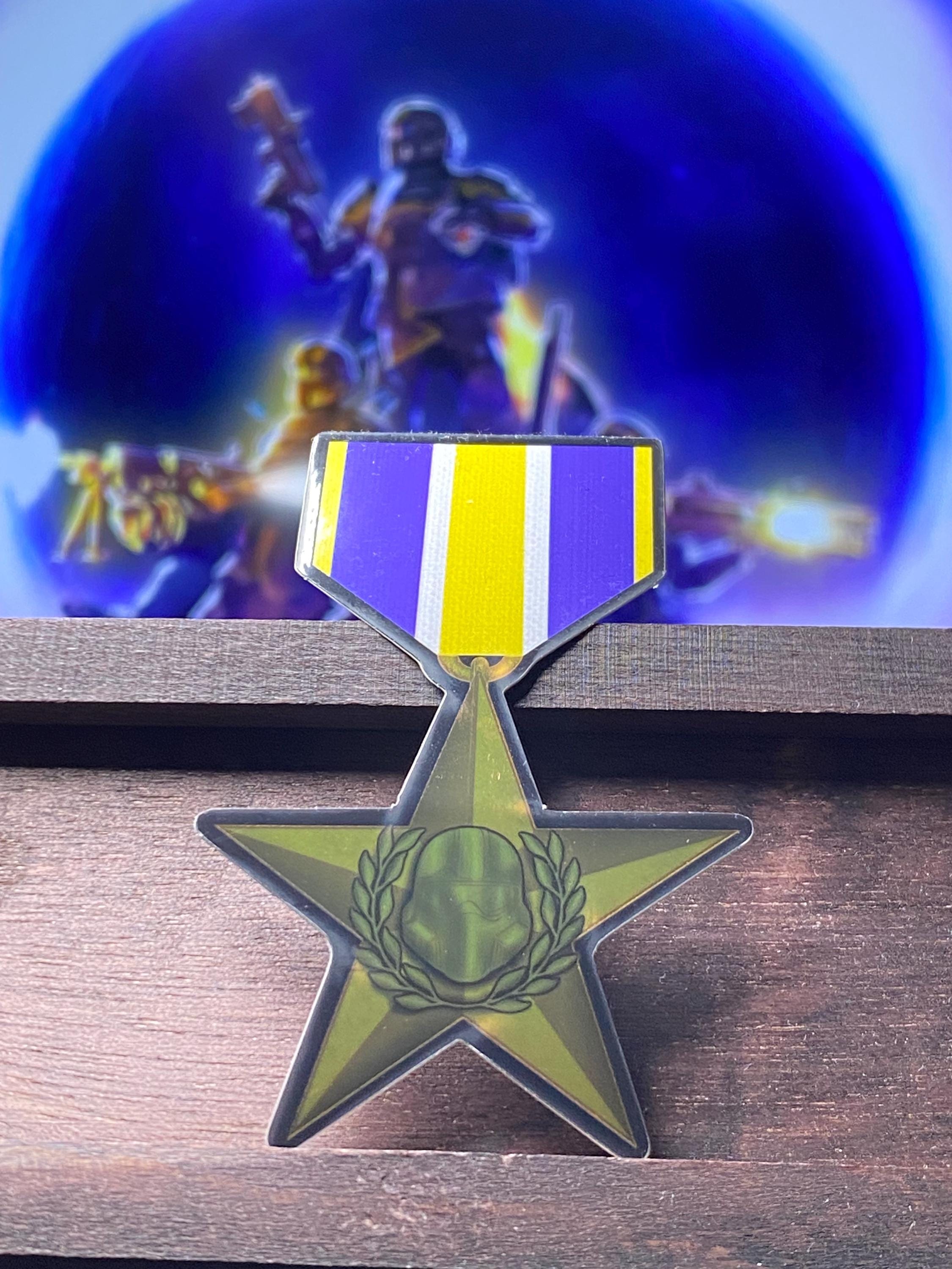 Putstanding Sticker Medal of Outstanding Patriotism Metallic Sticker - Etsy