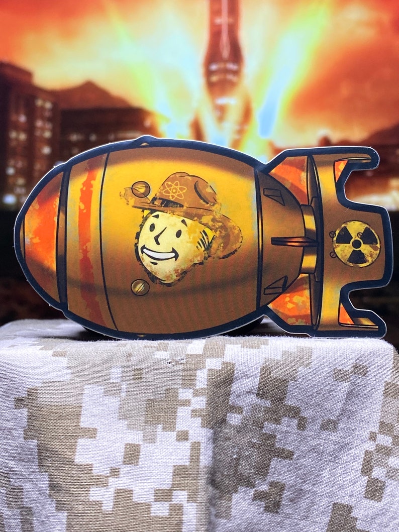 Simple Nuke Sticker Atomic Age Mini Nuke Sticker - Etsy