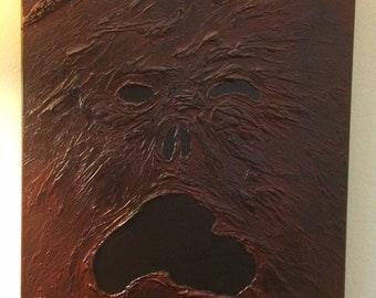 Necronomicon Painting: Textured Acrylic, Horror Art (16x20 inches)