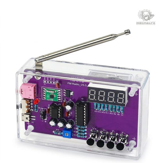 FM Radio Kit, DIY Electronic Project, Adjustable Frequency 87