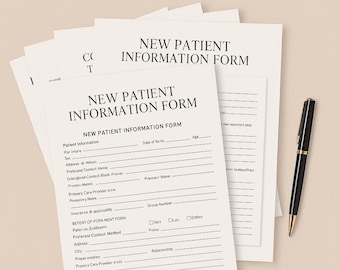 Modulo di ammissione del paziente in clinica / Modello Canva modificabile