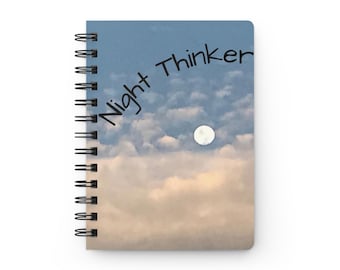 Night Thinker journal with moon view Spiral Bound Journal