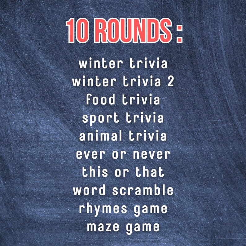 Trivia Break Winter Trivia Quiz Printable | Winter Party Game | Family & Adult Party ...
