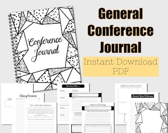 LDS General Conference Journal Printable Instant download Conference Notes