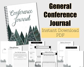 LDS General Conference Journal Printable Instant Download Conference ...