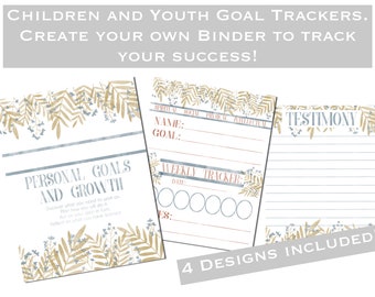 LDS Children and Youth Goal Tracker Printable download