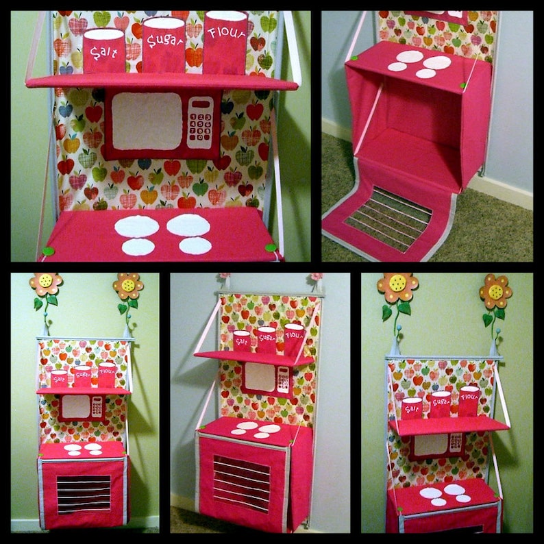 Folding fabric Play Kitchen e-pattern. Store away when not using. image 1