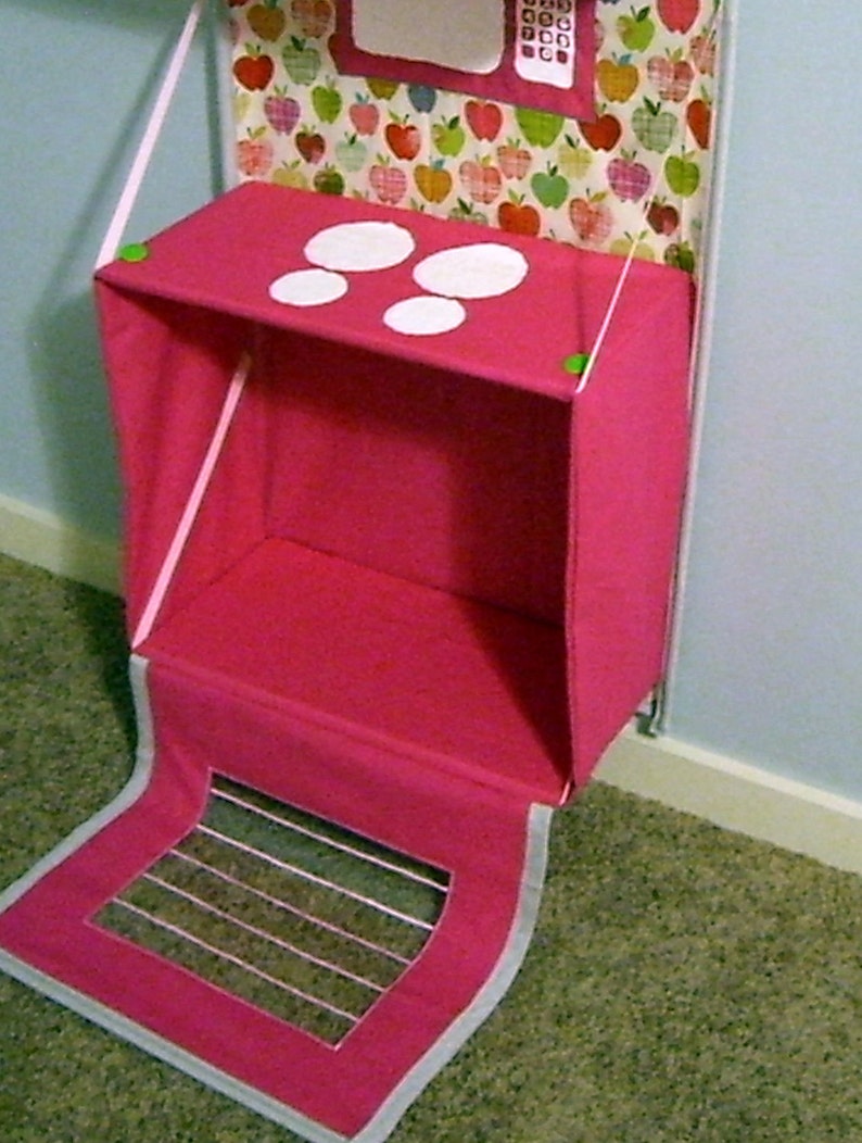 Folding fabric Play Kitchen e-pattern. Store away when not using. image 4