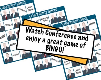 LDS General Conference BINGO Printable download