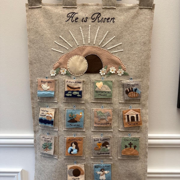 Felt Easter Advent Calendar Sewing Pattern | Christian Countdown DIY (PDF Download)