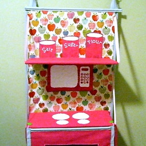 Folding fabric Play Kitchen e-pattern. Store away when not using.
