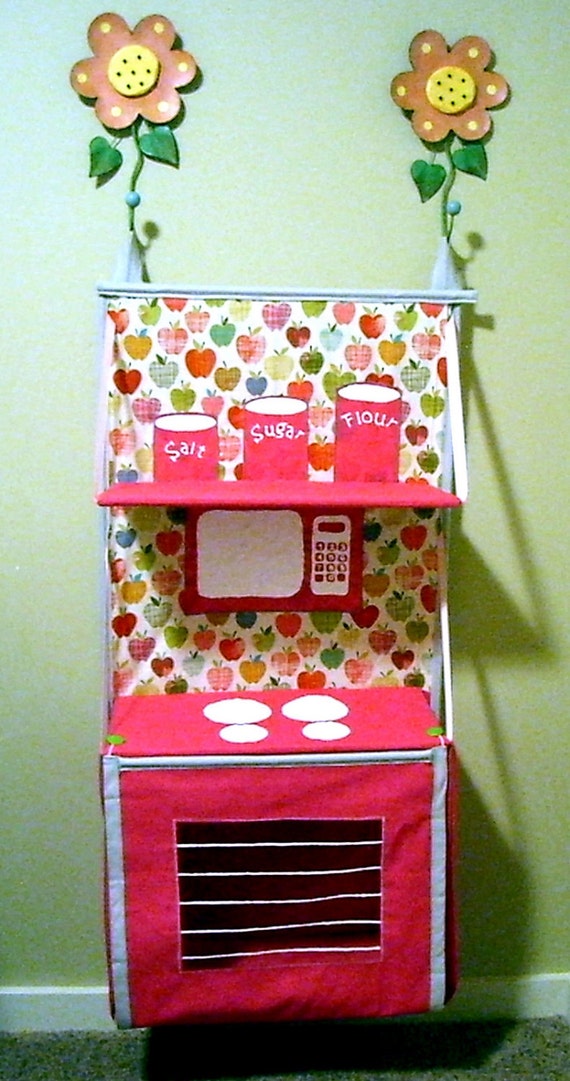 Folding Fabric Play Kitchen E pattern. Store Away When Not Using