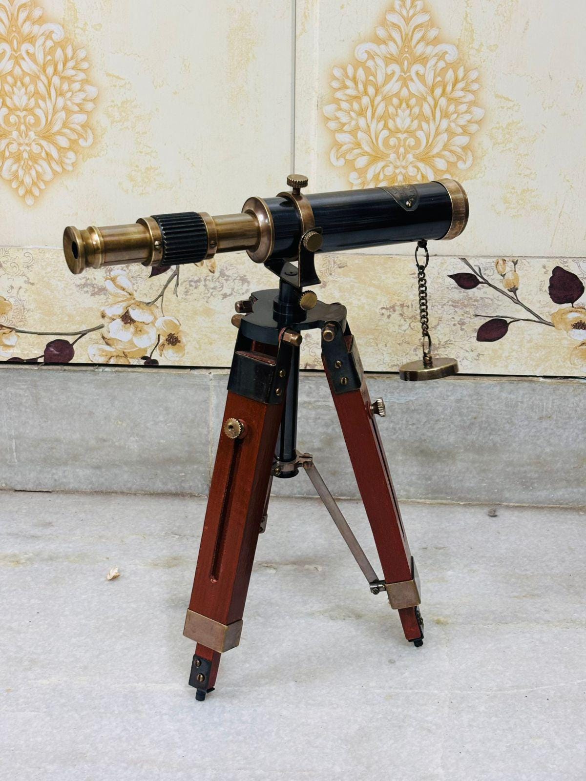De Cube Telescopio Vintage In Ottone Con Treppiede Regolabile – Ingrandimento 12x, Perfetto Per Bambini, Principianti E Come Decorazione Da Collezione