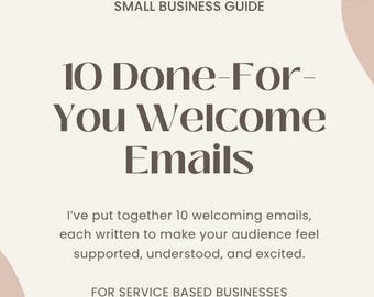 Done-For-You Welcome Email Templates | UK Service Business (13-Page PDF Download)