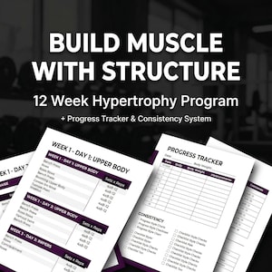 Programa de hipertrofia de 12 semanas para mujeres: entrenamiento periodizado + seguimiento de la constancia / Por un entrenador personal certificado