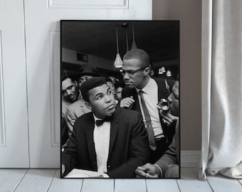 Impresión de póster de fotografía documental en blanco y negro de arte mural vintage de la época de los derechos civiles