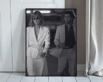 Impresión fotográfica de moda de pareja vintage: Editorial en blanco y negro (Descarga digital)