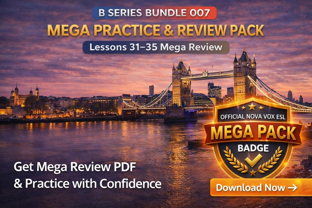 B1/B2 English Mega Pack Lessons 31-35 | ESL Speaking Vocabulary Grammar ...
